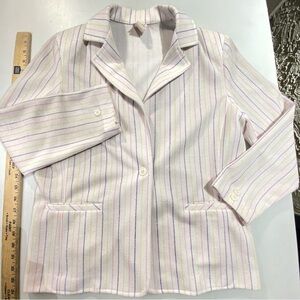 Vintage 70s Graff Californiawear Candy Stripe  Blazer size Large Multicolor